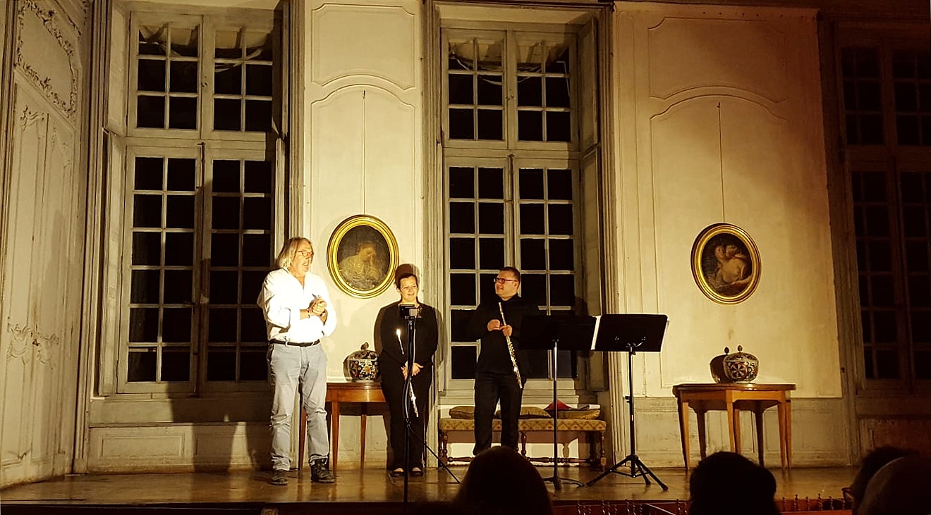 Le concert du duo Doppler dans le grand salon du château