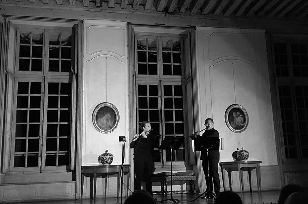 Le concert du duo Doppler dans le grand salon du château