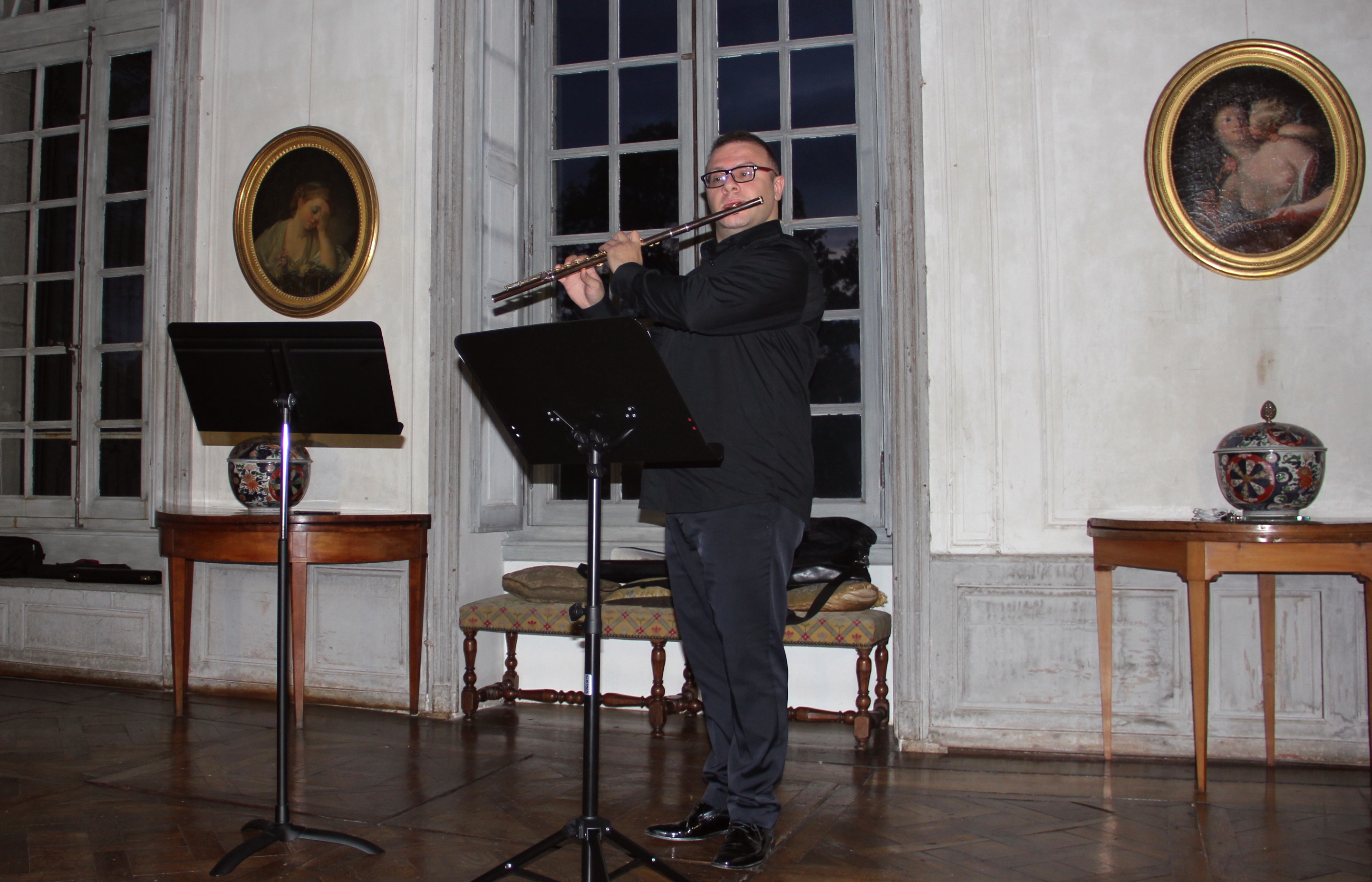 Le concert du duo Doppler dans le grand salon du château