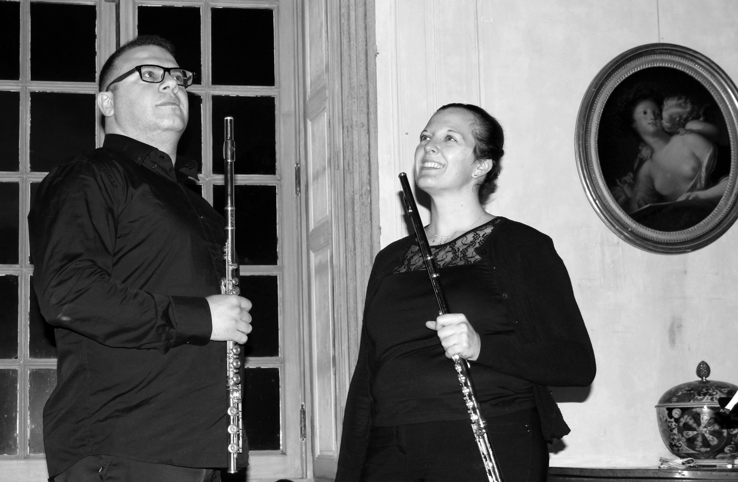 Le concert du duo Doppler dans le grand salon du château