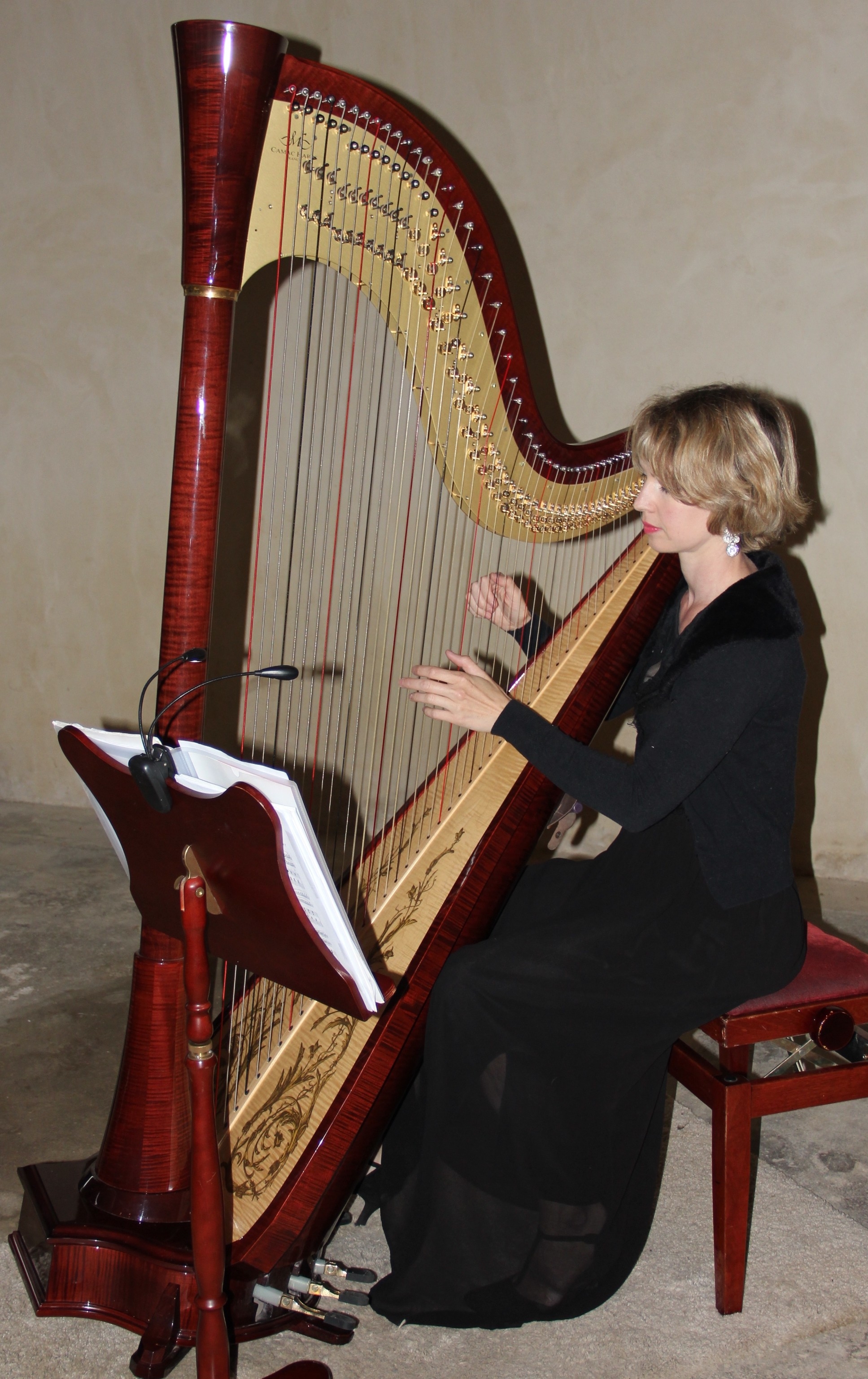 Corothée Cornec à la harpe